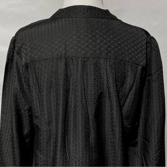 New Band Of The Free Crossover V-Neck Long Sleeve Top Hallie Black Size Medium - Picture 12 of 16